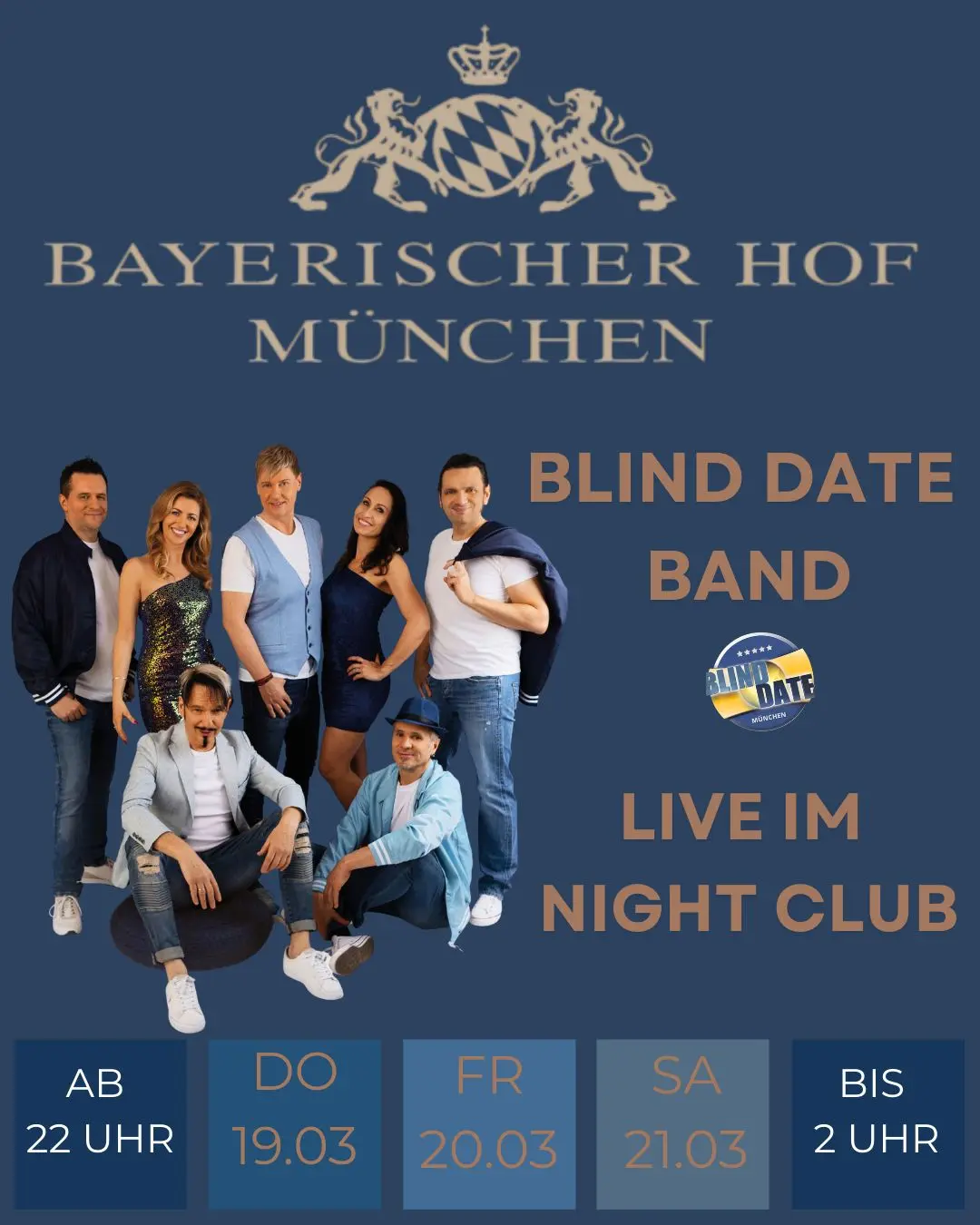 flyer night club blind date band